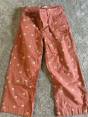 Toad&Co Rust Floral Wide-Leg Women’s Pants